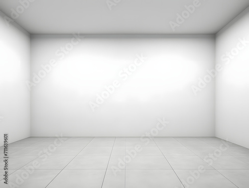 Empty room with white wall and empty space © tanjidvect