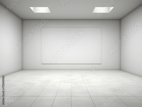 Empty room with white wall and empty space © tanjidvect