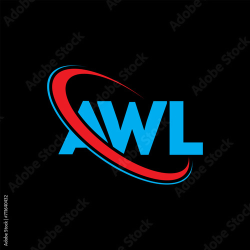 AWL logo. AWL letter. AWL letter logo design. Initials AWL logo linked with circle and uppercase monogram logo. AWL typography for technology, business and real estate brand.
