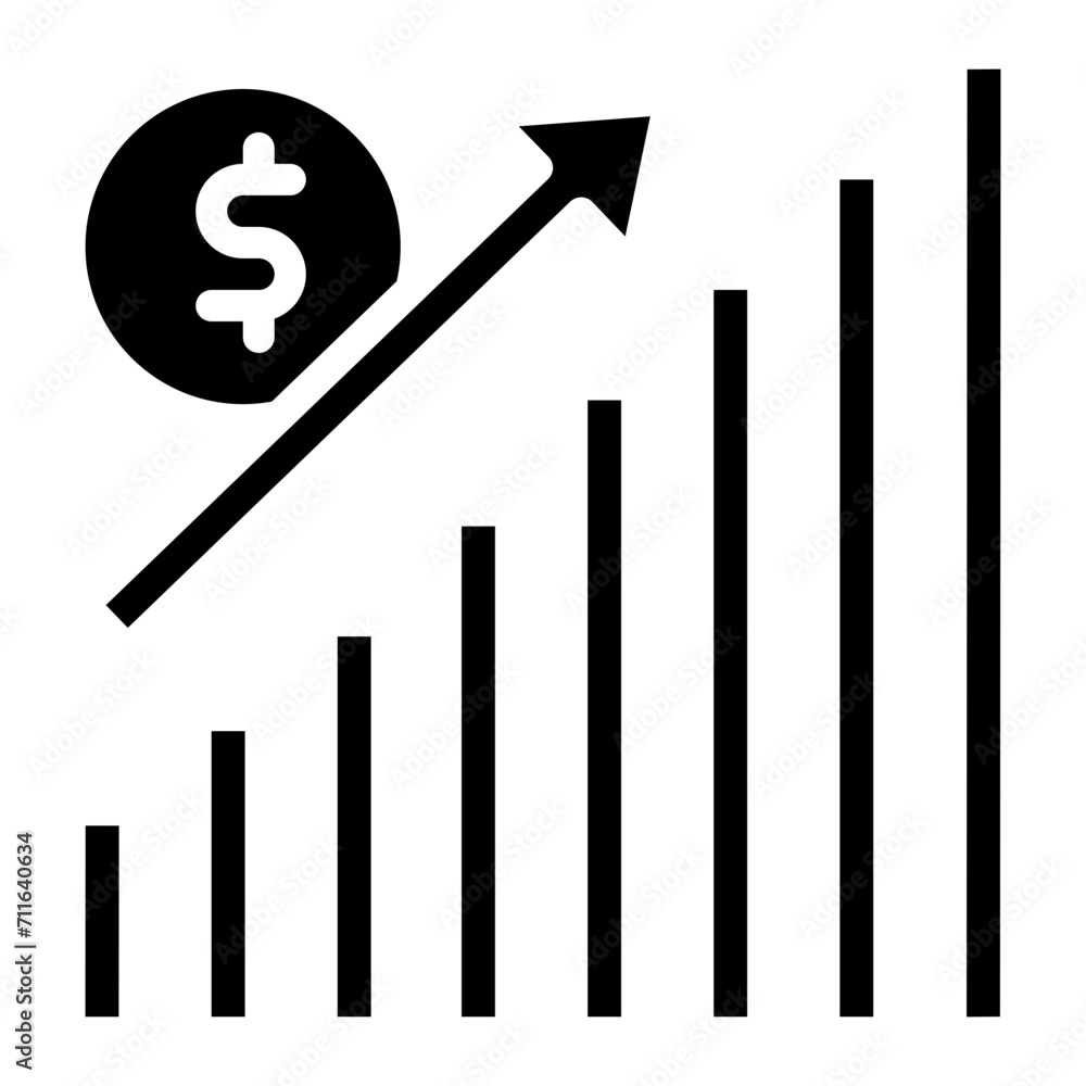 Sales Growth icon vector image. Can be used for Business Analytics. Sales Growth icon vector image. Can be used for Business Analytics.
