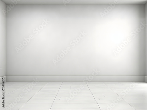 Empty room with white wall and empty space