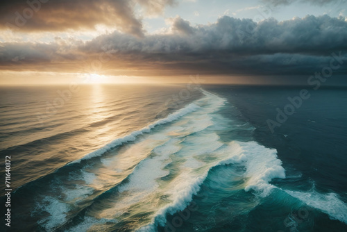 waves crashing on the beach