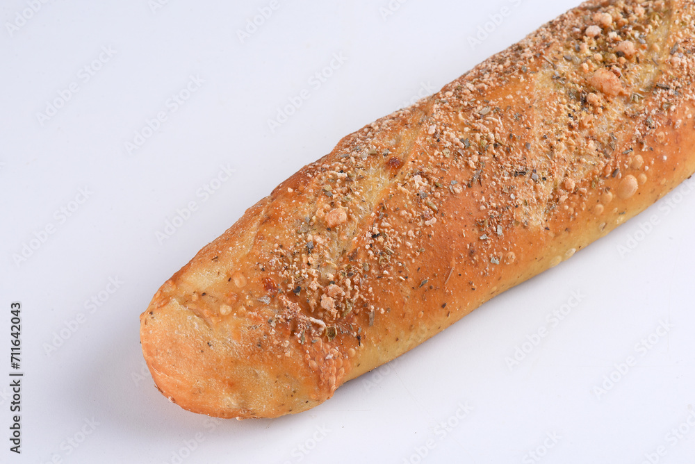 Baked wheat bread with herb seasoning seasoned baguette Baked wheat bread with herb seasoning seasoned baguette