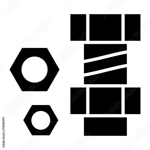 Nuts and bolts icon vector image. Can be used for Fathers Day.