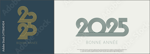 Bonne année - meilleurs vœux 2025 - vecteur pour affiche, bannière, salutation et célébration du nouvel an 2025.