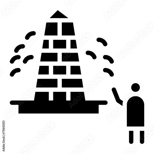 Stoning of the Devil icon vector image. Can be used for Hajj Pilgrimage.