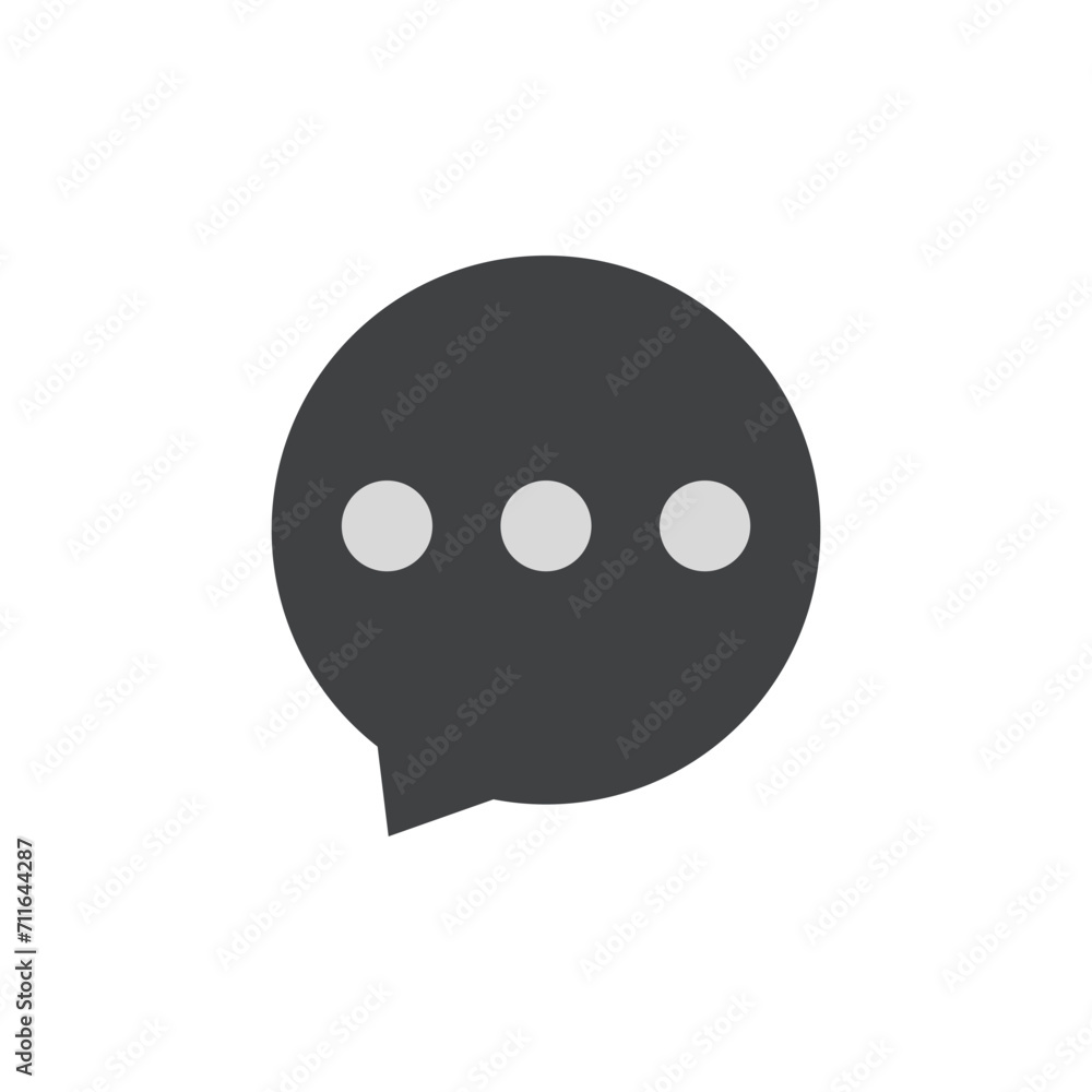 Chat message bubble vector icon, communication icon Chat message bubble vector icon, communication icon