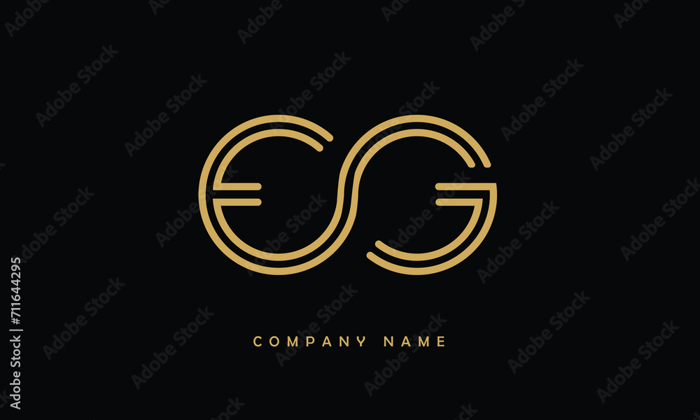 Fototapeta premium CE, EC, C, E Abstract Letters Logo Monogram