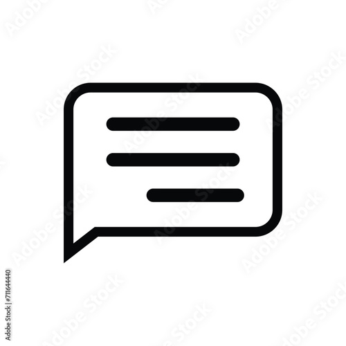 Chat message bubble vector icon, communication icon © Daceha