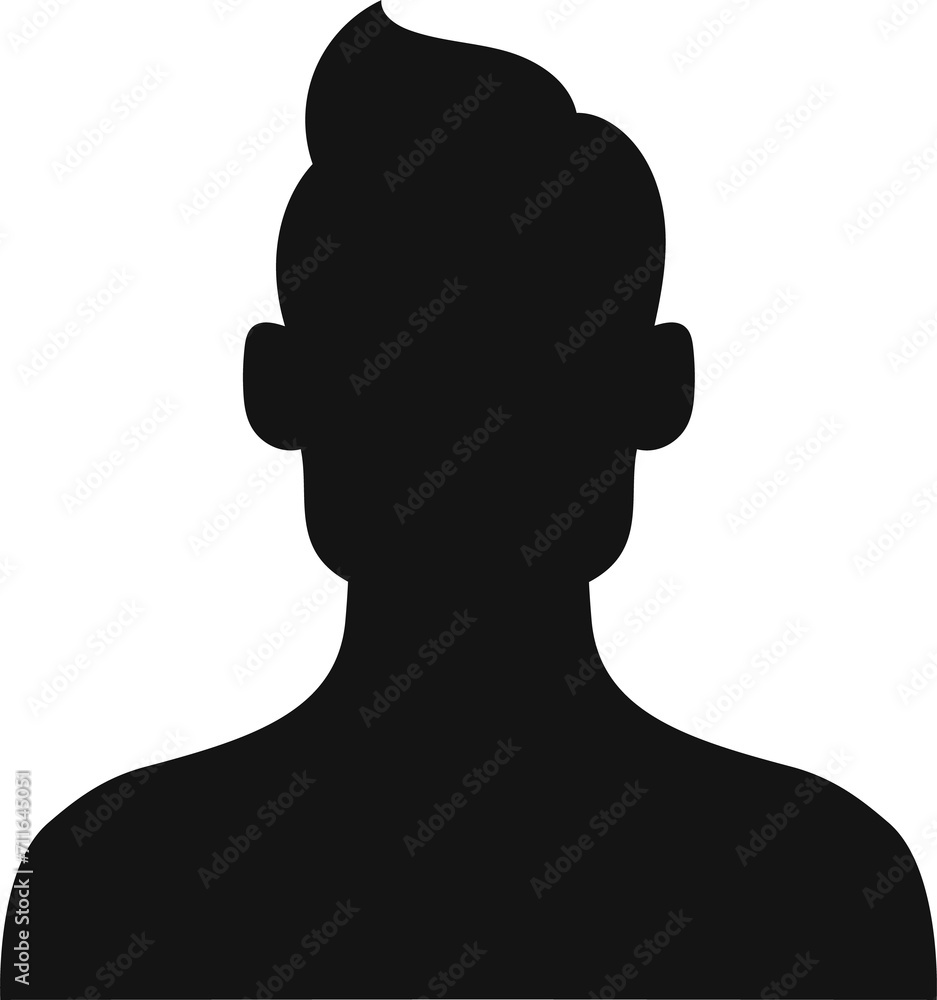Avatar in social media man person black silhouette Avatar in social media man person black silhouette