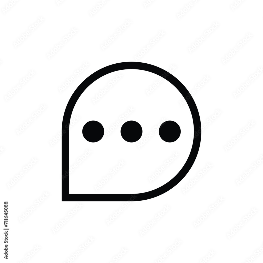 Chat message bubble vector icon, communication icon Chat message bubble vector icon, communication icon