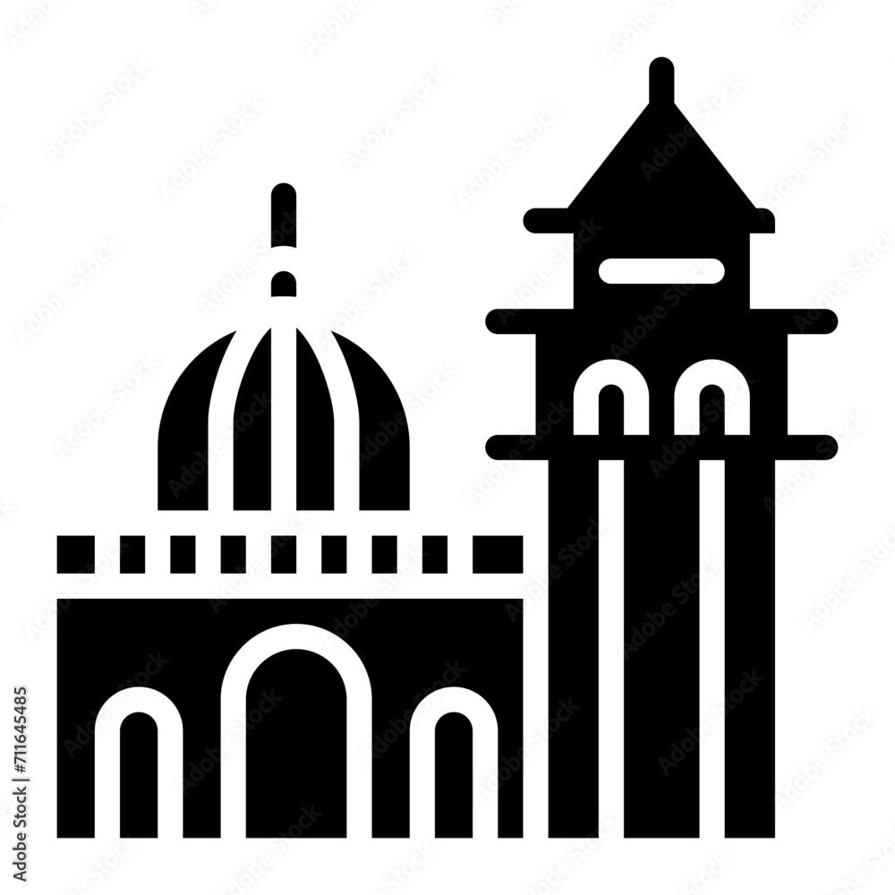 Piazza San Marco icon vector image. Can be used for Italy. Piazza San Marco icon vector image. Can be used for Italy.