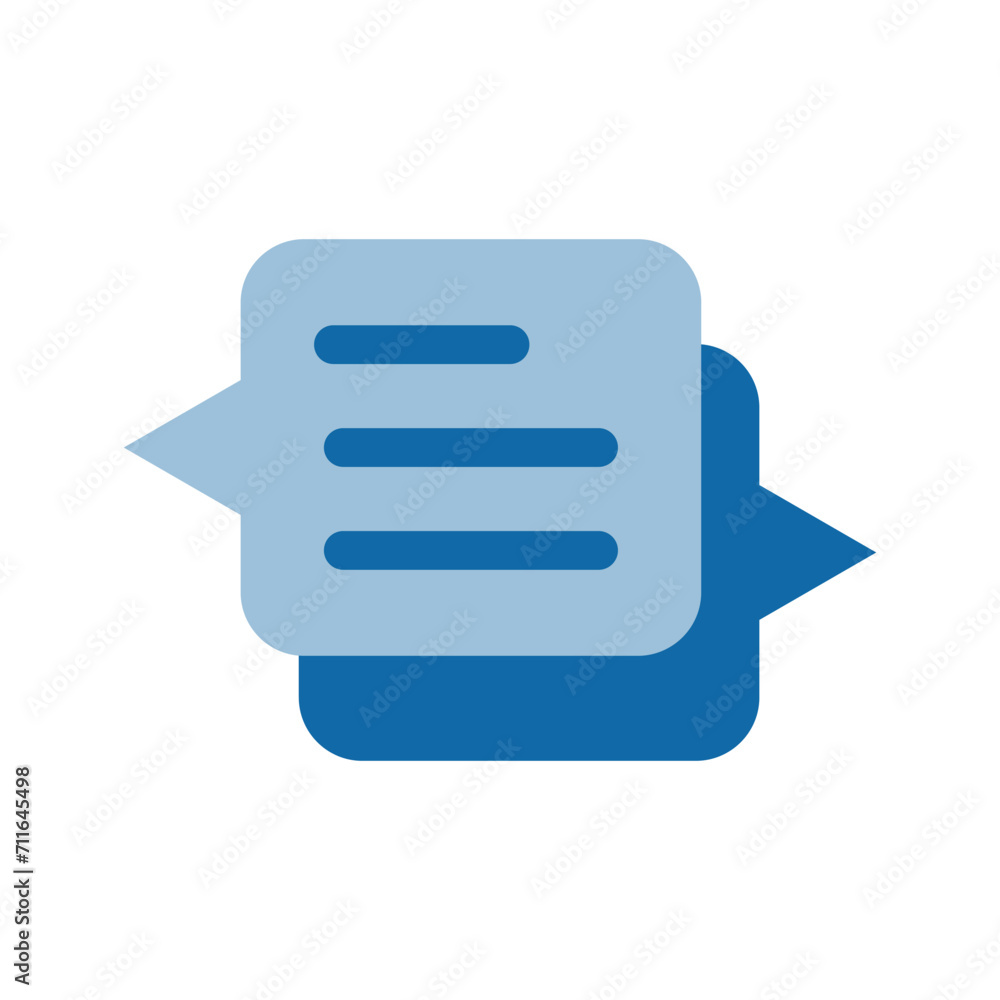Chat message bubble vector icon, communication icon Chat message bubble vector icon, communication icon