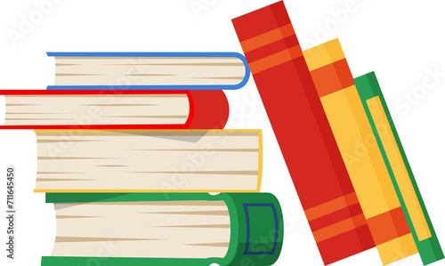 Stack of books school, textbooks, bestsellers heap