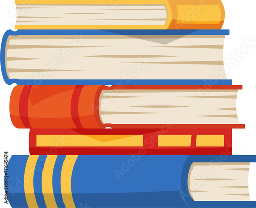 Textbook books in hardcover. Stack of bestsellers