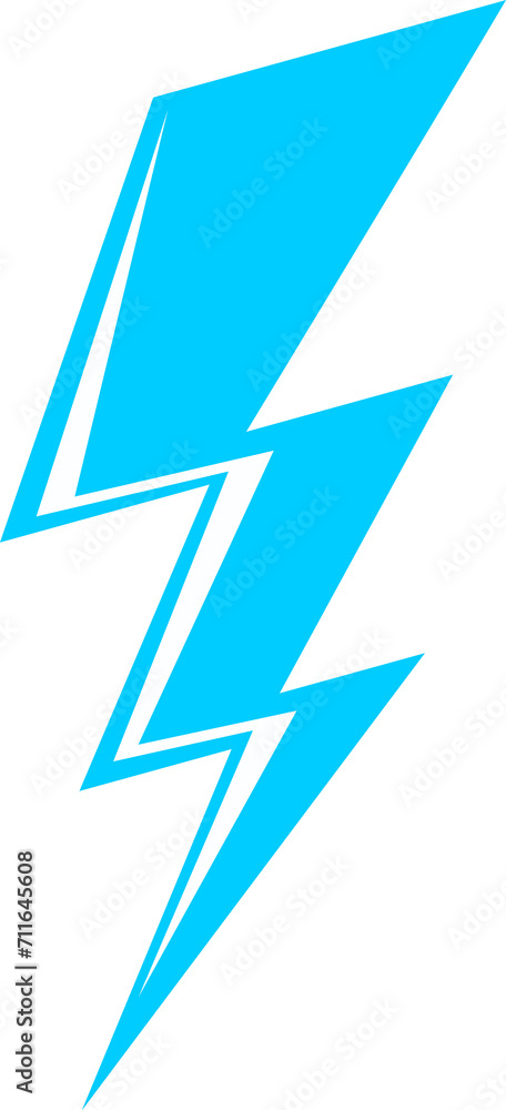 Cartoon blue lightning, flash, thunderbolt icon Cartoon blue lightning, flash, thunderbolt icon
