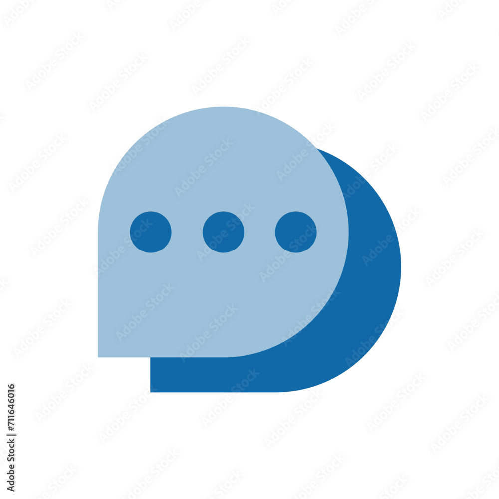 Chat message bubble vector icon, communication icon Chat message bubble vector icon, communication icon