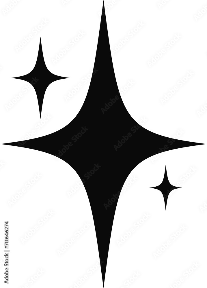 Black star burst, flare effect sparkle twinkle Black star burst, flare effect sparkle twinkle