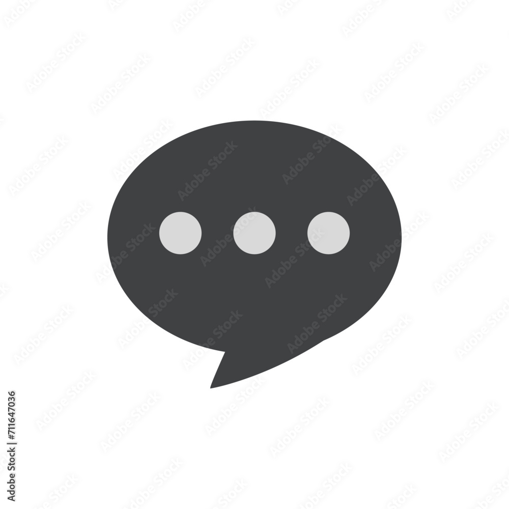 Chat message bubble vector icon, communication icon Chat message bubble vector icon, communication icon