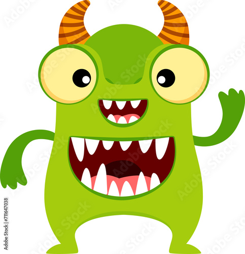 Creepy monster  cartoon character scary personage
