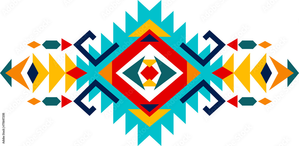 Aztec tribal pattern, mexican folk decor motif Aztec tribal pattern, mexican folk decor motif