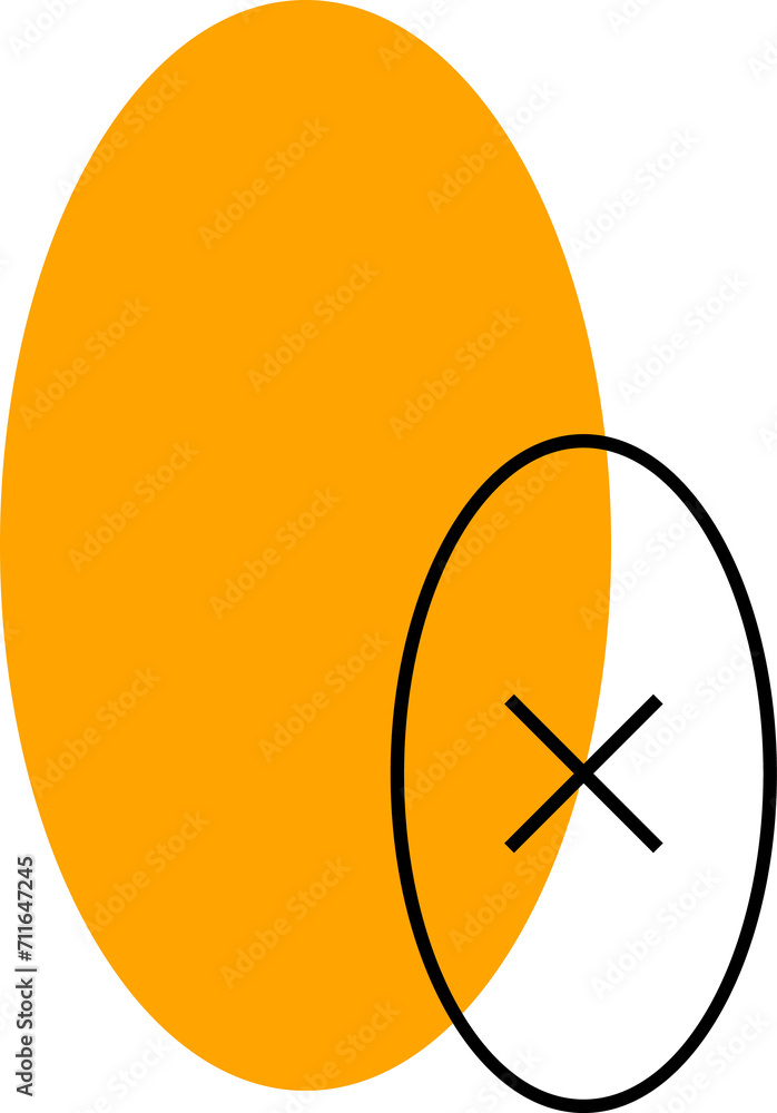 Creative geometry oval shape, line silhouette Creative geometry oval shape, line silhouette