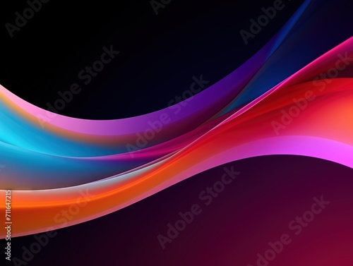 colorful wave of smoke against a black background. © Ирина Малышкина