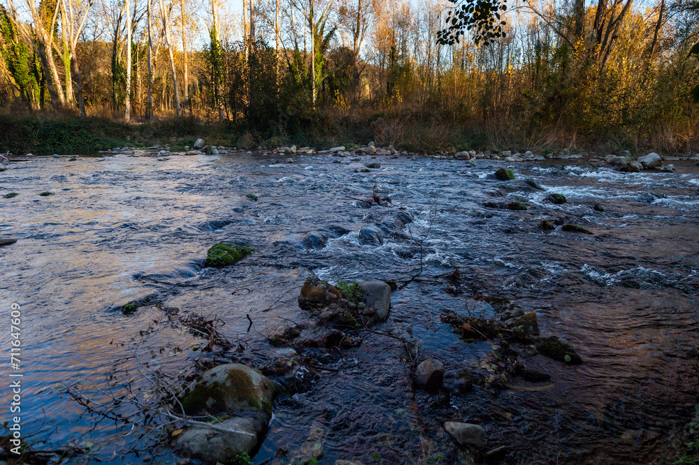 Imagen del río Ter con efecto seda por el movimiento