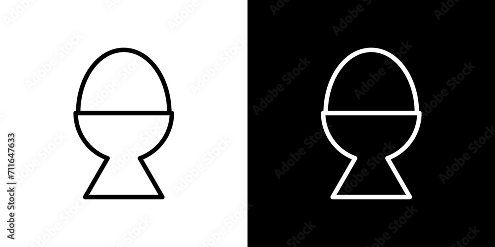 シンプルなゆで卵アイコン