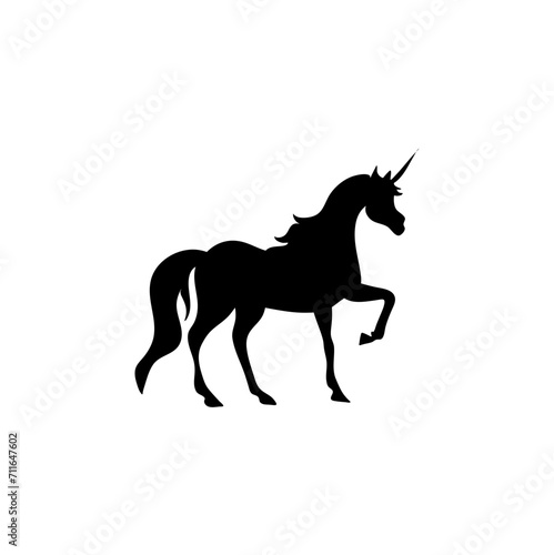 silhouette of unicorn