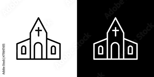 シンプルな教会アイコン