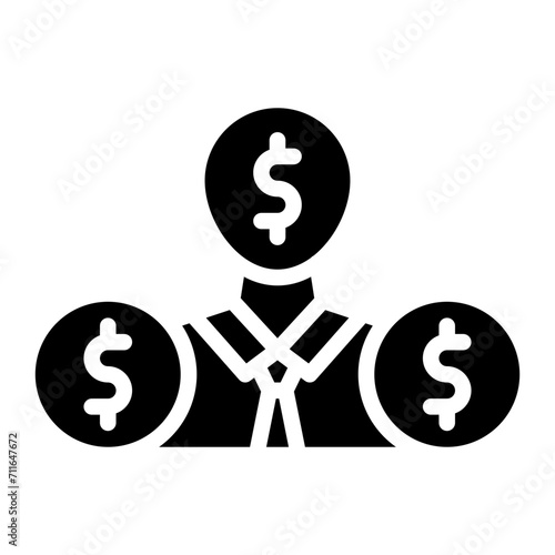 Corrupt Businessman icon vector image. Can be used for Corruption.