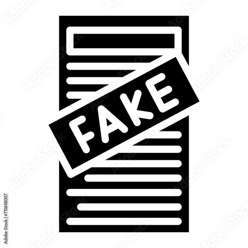 Fraudulent Document icon vector image. Can be used for Corruption.