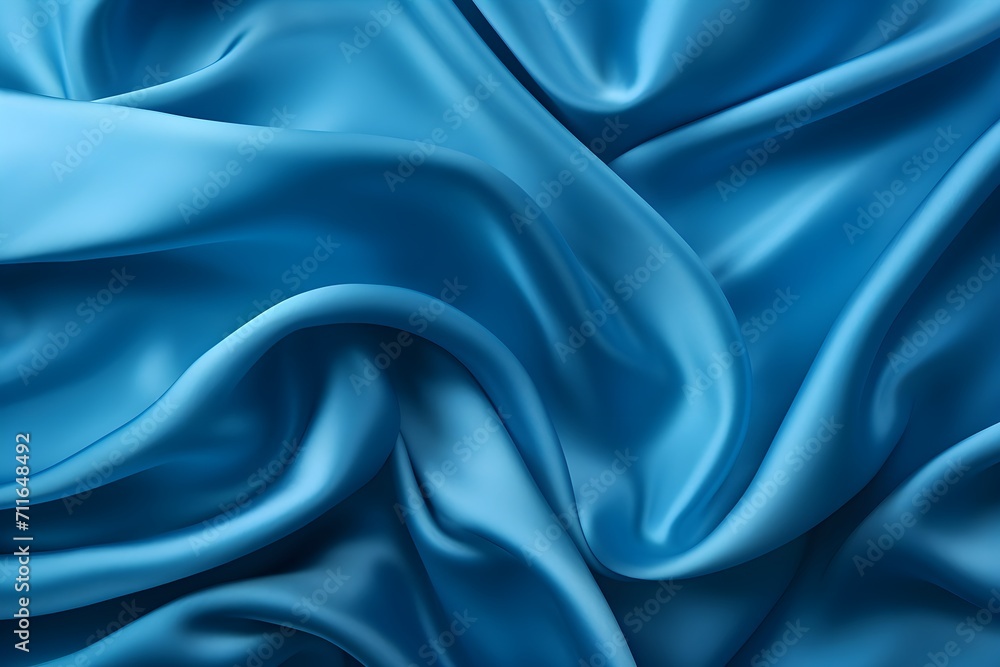 Fabric background, Blue satin texture Fabric background, Blue satin texture