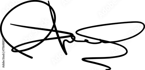 Business autograph, scribble signature photo