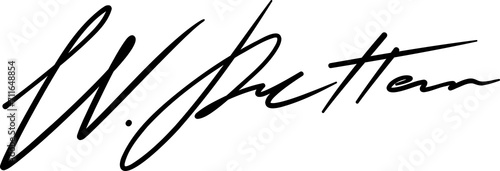 Name initials and surname scribble signature