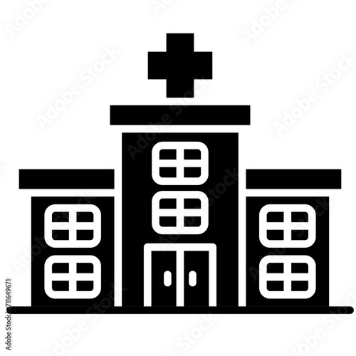 Cancer Hospital icon vector image. Can be used for Chemotherapy. © SAMDesigning