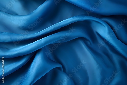 Blue satin cloth texture background
