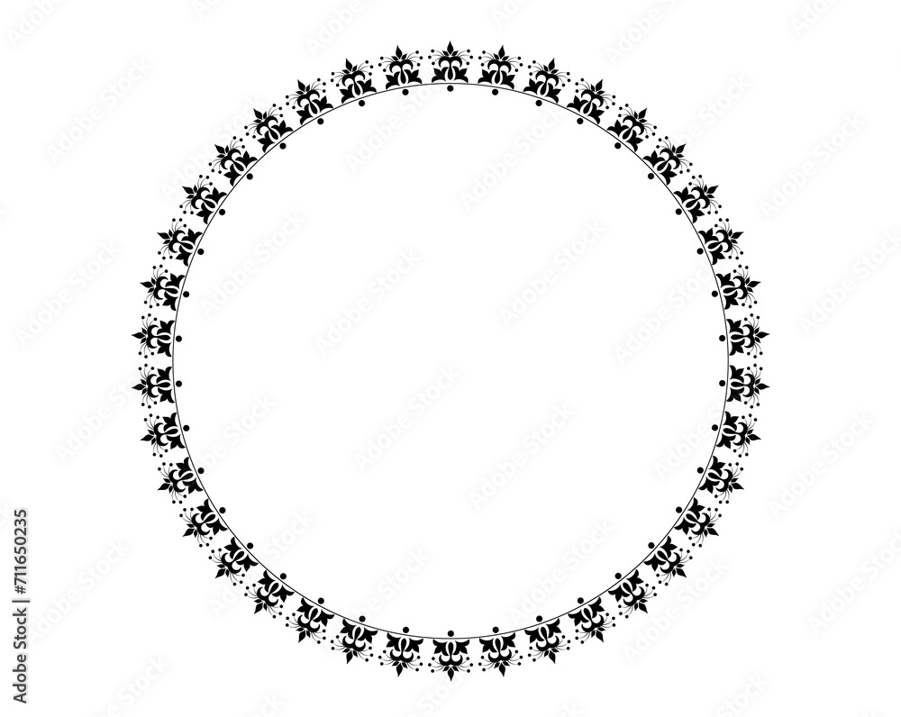 Beautiful Floral art of circular frame design isolated on white background - vector illustration Beautiful Floral art of circular frame design isolated on white background - vector illustration