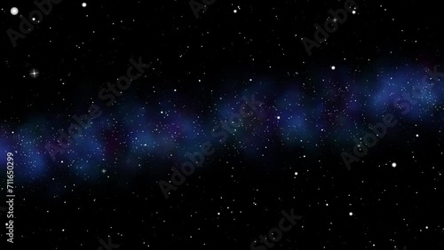 flight zoom through the universe space. constellation stars, Milky way