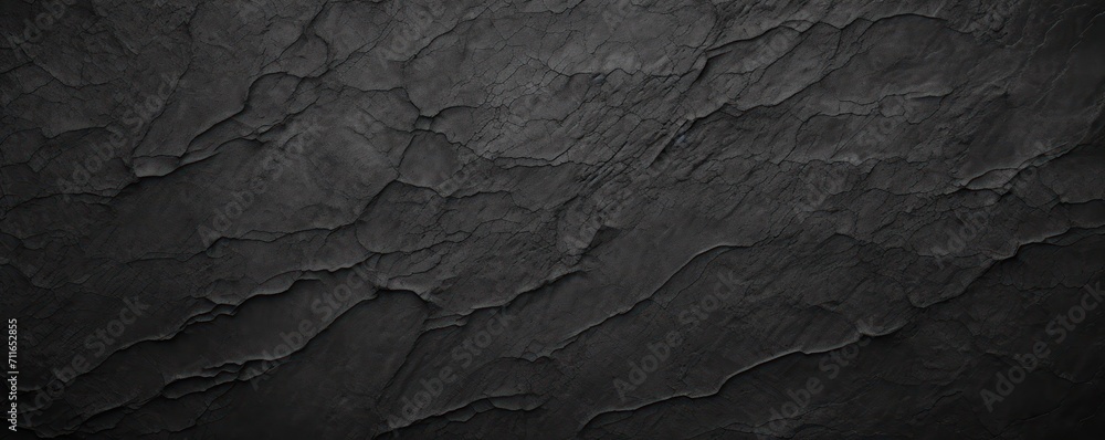 Black flat clear gradient background with grainy rough matte noise plaster texture - obrazy, fototapety, plakaty 