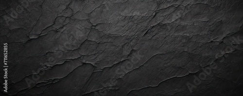 Black flat clear gradient background with grainy rough matte noise plaster texture photo