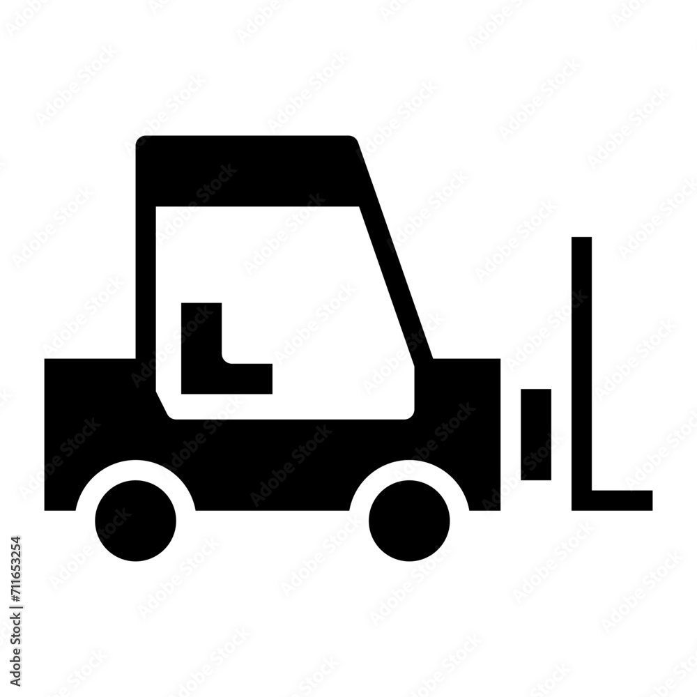 Forklift icon vector image. Can be used for Warehouse.