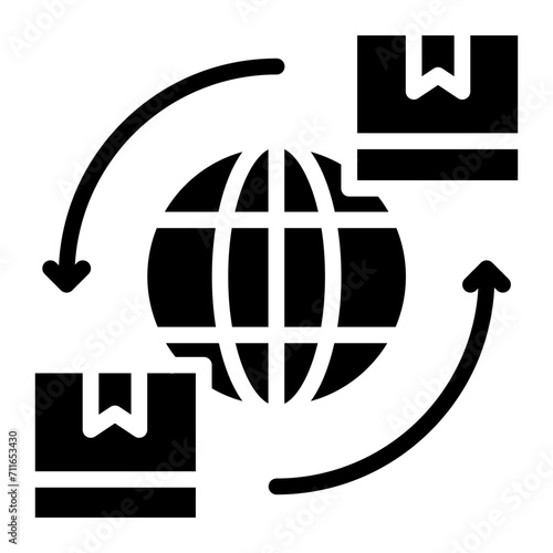 Worldwide Shipping icon vector image. Can be used for Warehouse.