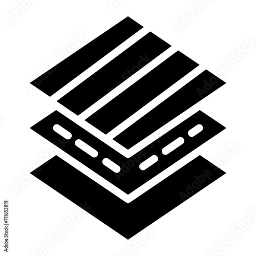 Fabric Layers icon vector image. Can be used for Fabric Features.