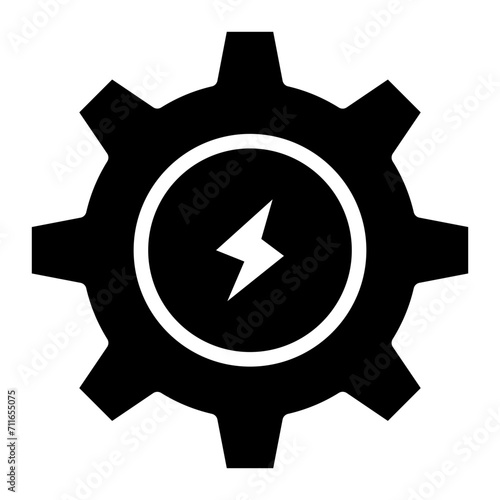Setting icon vector image. Can be used for Battery and Power.