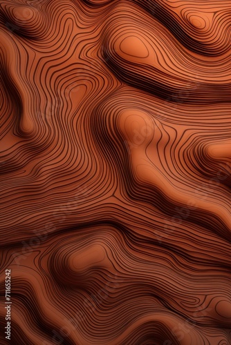 Brown background with light grey topographic lines