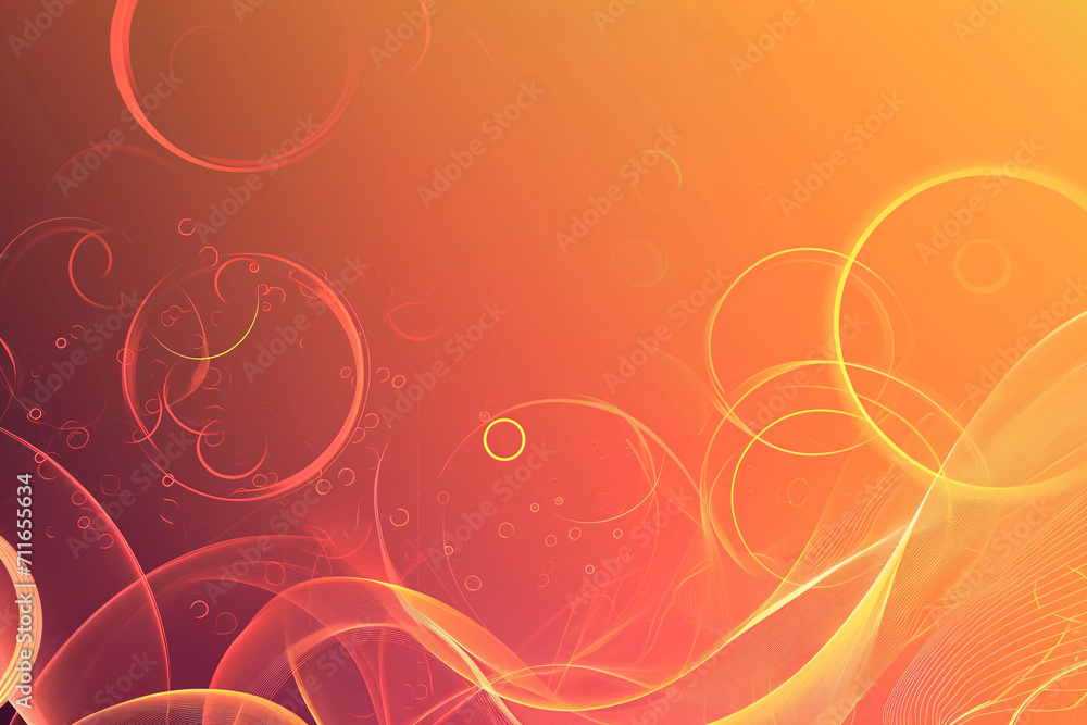 Warm abstract background with swirling orange and red patterns Warm abstract background with swirling orange and red patterns