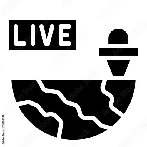 Live Broadcast icon vector image. Can be used for Archery.