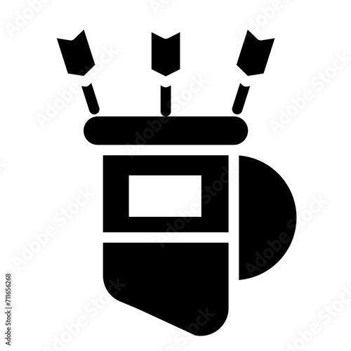 Quiver icon vector image. Can be used for Archery.